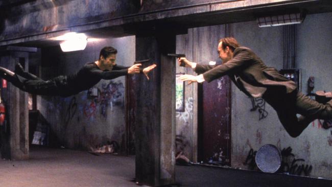 Keanu Reeves and Hugo Weaving in 1999’s 'The Matrix.