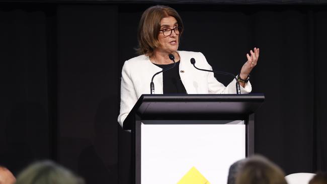 SYDNEY, AUSTRALIA - NewsWire photos OCTOBER 24, 2023: Michele Bullock, Governor, at the Commonwealth Bank of Australia Global Markets Conference in Sydney. Picture: NCA NewsWire / Dylan Coker