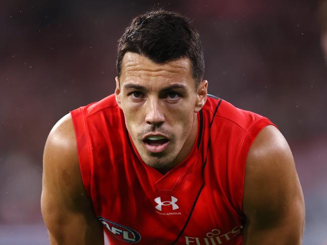 MELBOURNE . 01/04/2023.  AFL Round 3.  St Kilda vs Essendon at the MCG.  Dylan Shiel of the Bombers    . Pic: Michael Klein