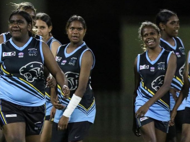 The Alkamilya Football Club provides sporting opportunities for women in the Red Centre. Picture: Alkamilya Football Club.