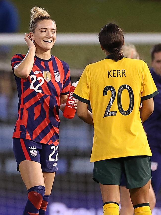 Kristie Mewis couldn’t wipe the smile from her face. Photo by Cameron Spencer/Getty Images