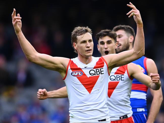 Jordan Dawson had a blinder in the Swans’ win. Picture: Getty Images