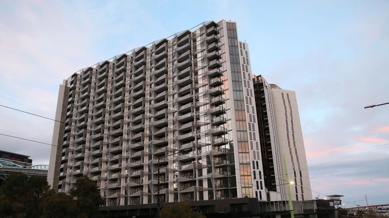 This high rise apartment in Latrobe St, Melbourne. Picture: David Crosling