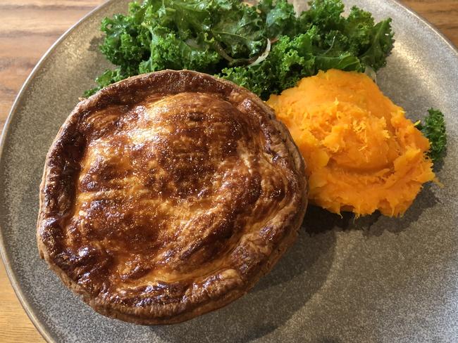 Lamb and Meechi stout pie at Lake Breeze cellar door restaurant, Langhorne Creek