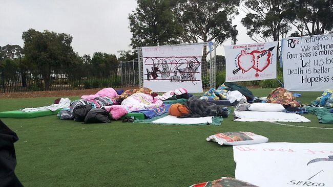 Protesters Camp Outside Melbourne Immigration Transit Accommodation Centre In Broadmeadows 6678
