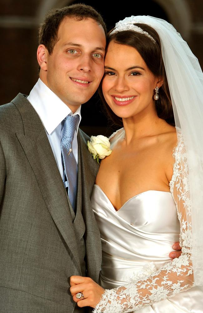 Lord Frederick Windsor poses with his bride Sophie Winkleman on September 12, 2009. Picture: John Stillwell/WPA Pool/Getty Images
