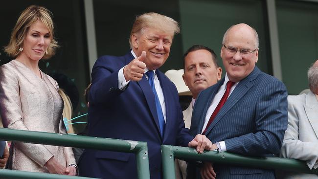 Donald Trump attends the Kentucky Derby in Louisville, Kentucky. Picture: AFP.