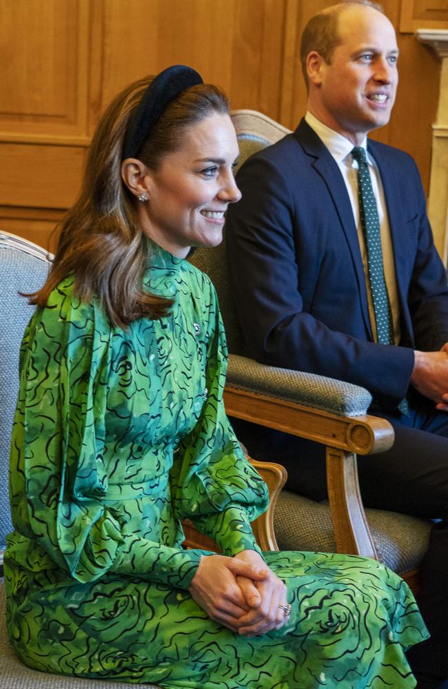 Kate Middleton is theme-dressing on her royal tour of Ireland with Prince William. Picture: Getty Images