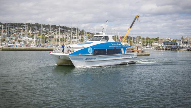 Derwent Ferry leaves the Eastern Shore. Picture: Richard Jupe