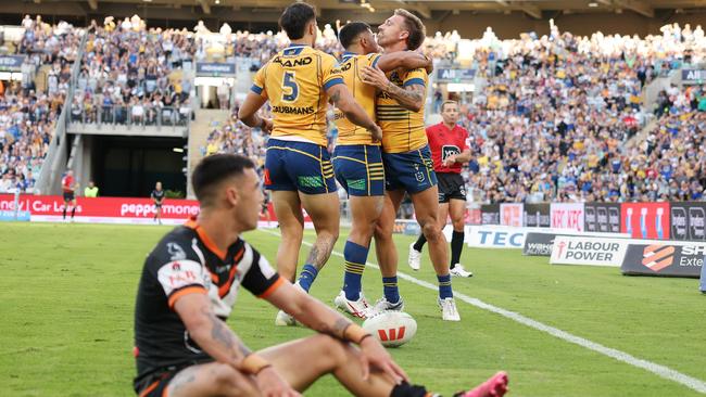 History shows the Wests Tigers’ finals hopes are officially doomed – just six rounds into 2023. Picture: Getty Images.