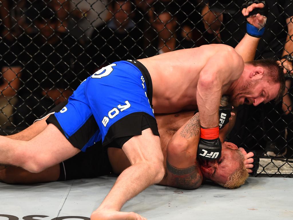 Miocic broke the record for most strikes and most significant strikes landed. Picture: Josh Hedges/Zuffa LLC/Zuffa LLC via Getty Images