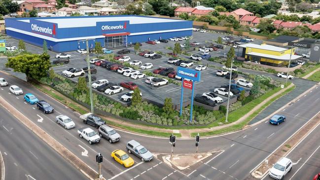 REVEALED: Officeworks will be the anchor tenant of a $30m project replacing the infamous Snap Fitness eyesore on the corner of James and West Streets in Harristown.