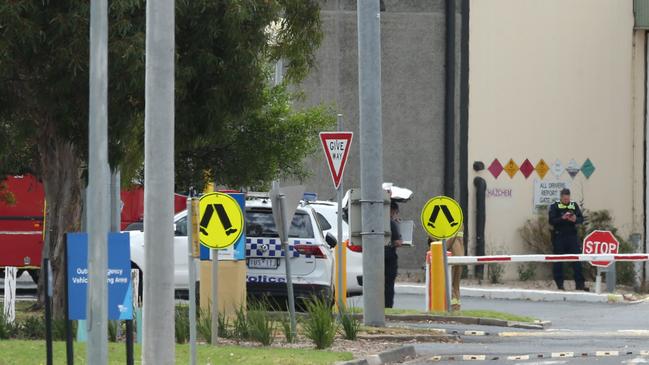 Emergency services at Barwon Prison earlier this year. Picture: Alan Barber