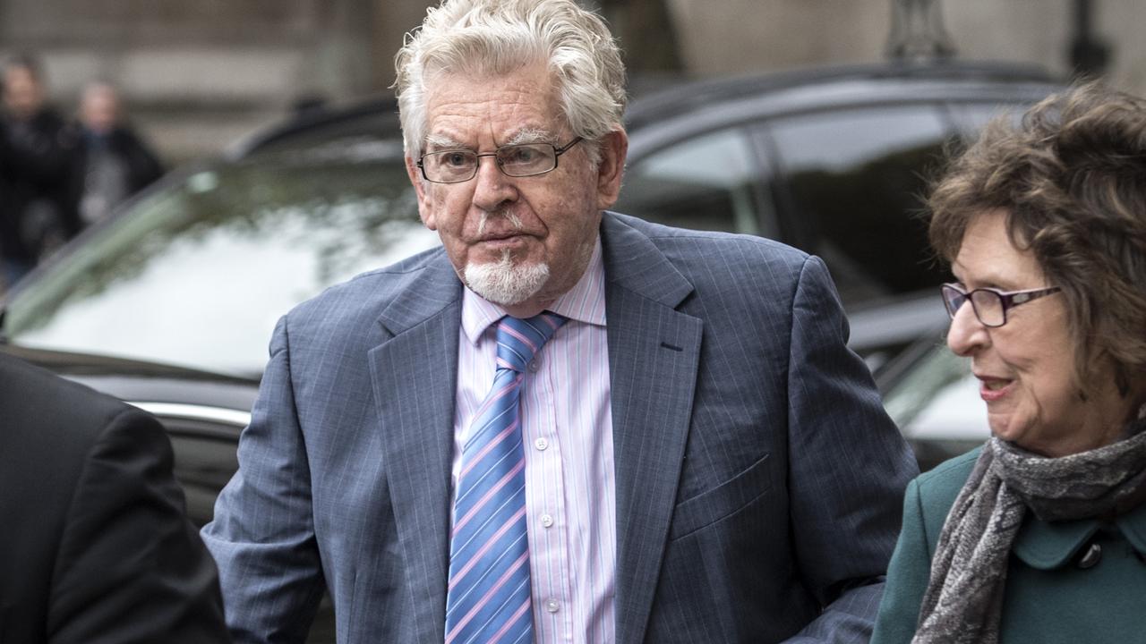 Rolf Harris outside the High Court in 2017. Picture: Carl Court/Getty Images