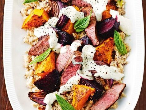 Try this lamb and roasted vegetable salad. Picture: Supplied