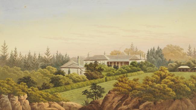 A watercolour of Annandale House by JC Hoyte. Picture: State Library of NSW