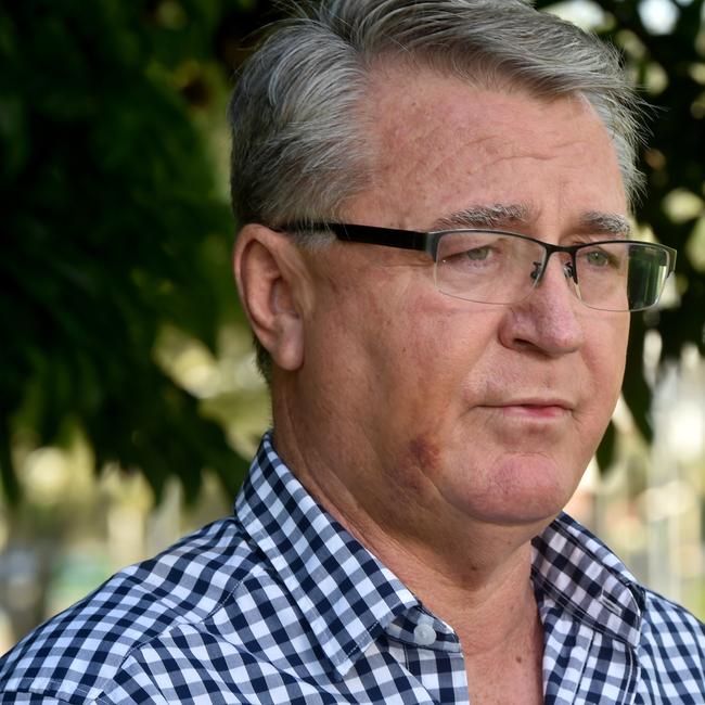 Mundingburra MP Les Walker fronts the media at Soroptimist Park. Picture: Evan Morgan