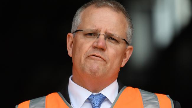 Prime Minister Scott Morrison visits the Downer EDI Rail Auburn Maintenance Centre in Sydney, Tuesday, September 25, 2018. (AAP Image/Mick Tsikas) NO ARCHIVING