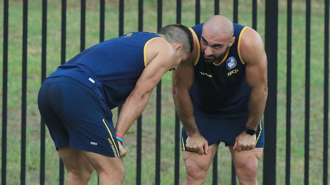 Hayne’s fitness struggled in his first session back with the Eels