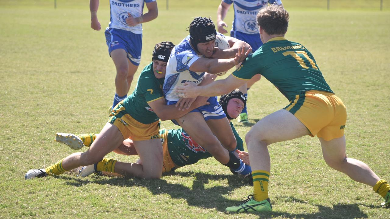 Tremaine Body for Ignatius Park against St Brendan's College in the Aaron Payne Cup round seven match in Mackay, August 4, 2021. Picture: Matthew Forrest