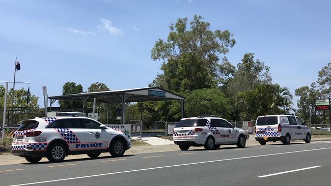 Police are on the scene of the Helensvale State School lockdown. Parents are being asked not to attend the school as nobody other than the police will be able to enter school grounds. 