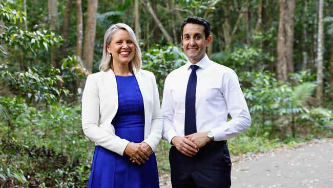 Bree James, founder of a family lifestyle magazine, Pakmag, was selected as the LNP’s candidate for the seat of Barron River last year. The entrepreneur, author and publisher Bree James walks with Queensland Opposition Leader David Crisafulli at Freshwater Creek. Picture: Brendan Radke