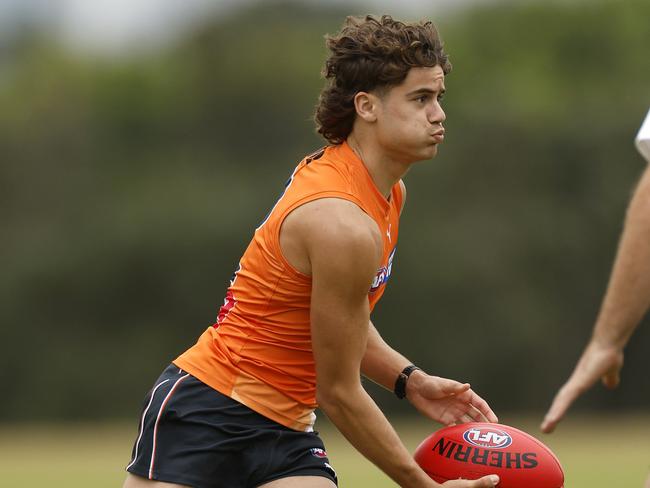 An injury to Darcy Jones made it a bad weekend for GWS rookies. Picture: Phil Hillyard