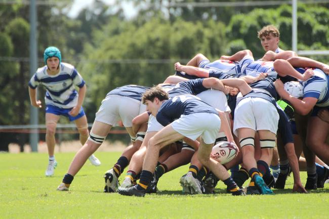Ballymore Cup rugby action at the Albany Creek Brumbies Junior Rugby Union Club on Friday, April 12, 2024.
