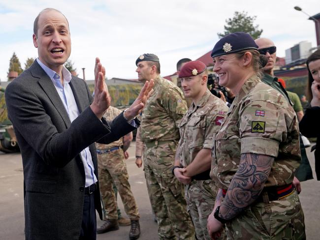 Prince William thanked the troops for “defending our freedoms”. Picture: Getty Images