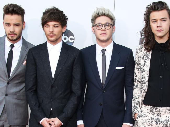 LOS ANGELES, CA, USA - NOVEMBER 22: Singers Liam Payne, Louis Tomlinson, Niall Horan and Harry Styles of One Direction arrive at the 2015 American Music Awards held at the Microsoft Theatre L.A. Live on November 22, 2015 in Los Angeles, California, United States. (Photo by Xavier Collin/Image Press/Splash News)Pictured: Liam Payne, Louis Tomlinson, Niall Horan, Harry Styles, One DirectionRef: SPL1183530  221115  Picture by: Xavier Collin/Image Press/SplashSplash News and PicturesLos Angeles: 310-821-2666New York: 212-619-2666London: 870-934-2666photodesk@splashnews.com