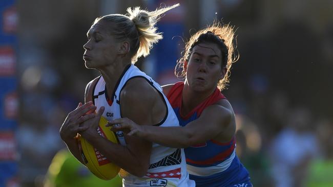 Erin Phillips has been named for her first AFLW game of the season. (AAP Image/Tracey Nearmy)