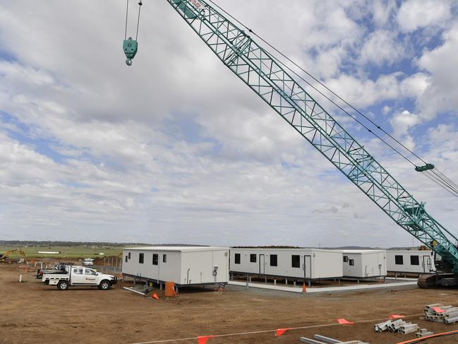 The first buildings of the Wellcamp quarantine facility have been completed, Tuesday, November 2, 2021. Picture: Kevin Farmer