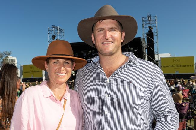 <p>Anna and Will Campbell at Summer Salt Festival at Broadwater Parklands Sunday 12th of February. Picture: Celeste Humphrey</p>