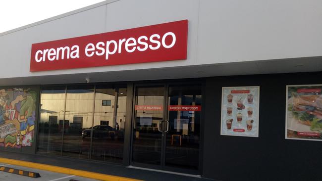 The Crema Espresso coffee shop at 88 Bundall Rd which has closed