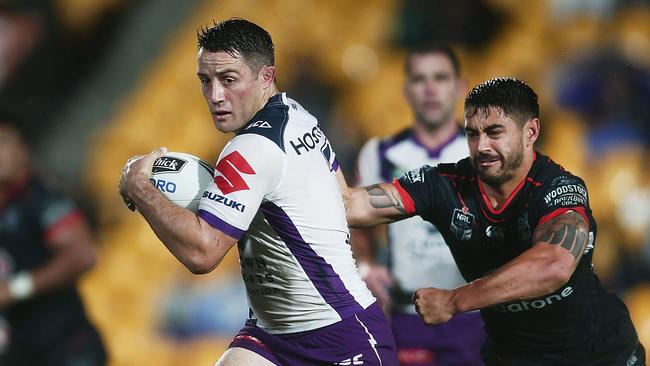 Cooper Cronk on the charge for the Storm.