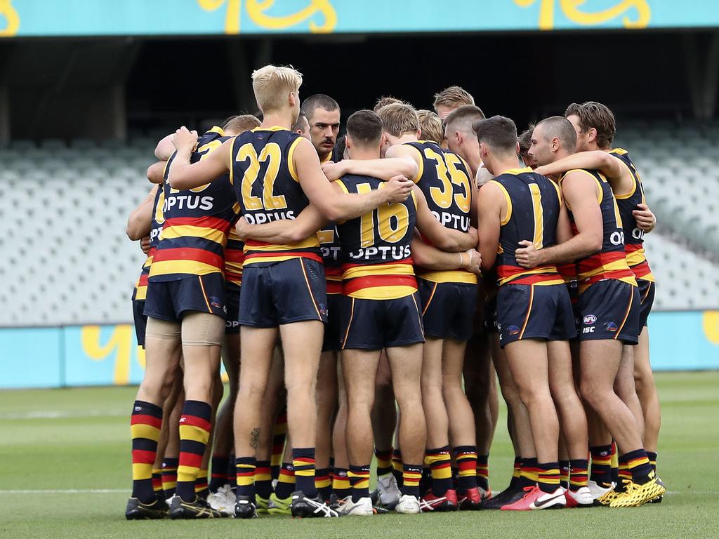 The Crows squad at Adelaide Oval.