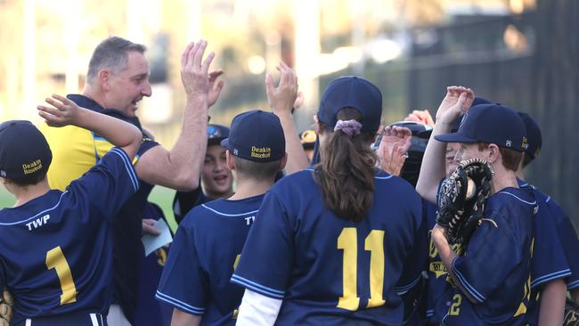 Junior baseball spread - Deakin Blues v Guild-Lara.  Picture: Mike Dugdale