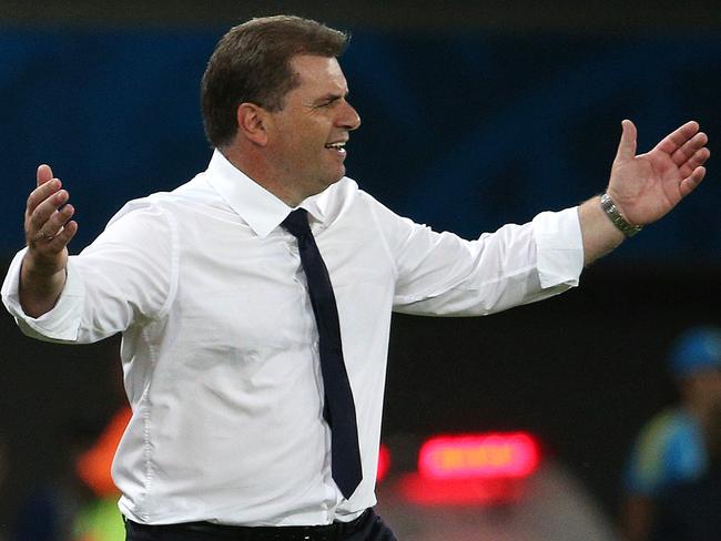 A frustrated coach Ange Postecoglou — Australia’s campaign in 2014 didn’t go to plan.