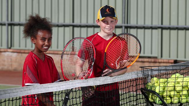 The Mareeba Tennis Club will host the next round of Tennis Queensland's Far North Junior Development Series (JDS) this weekend. Edge Hill Tennis Club junior players Kalan Wilson, 11, and Karma Havini, 9, will play in the open boys’ division and under-10 girls’ division, respectively. PICTURE: BRENDAN RADKE