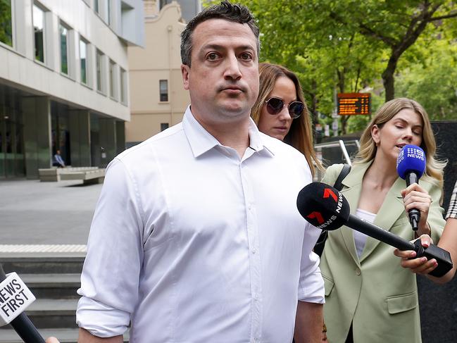 MELBOURNE, AUSTRALIA.NewsWire Photos. JANUARY 20, 2025. Dylan DiPierdomenico, the son of former Hawthorn footballer Robert Ã¢â¬ÅDipperÃ¢â¬Â DiPierdomenico, leaves the County Court.DiPierdomenico stole $140k from his employer, MGI Golf, to fund his gambling addiction. Picture: NewsWire/Ian Currie