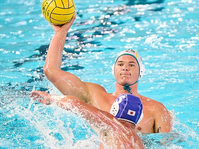 Water Polo Australia - TriNations - Australia vs Japan (Men). Perth on the 11th Jan 2023 - Copyright Daniel Carson | dcimages.org