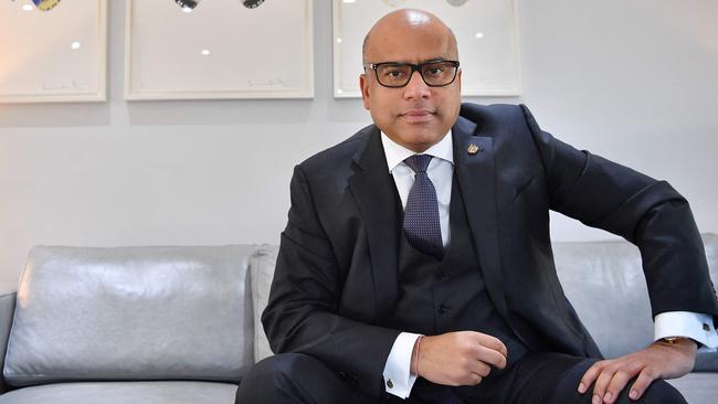 (FILES) In this file photo taken on January 28, 2019 Sanjeev Gupta, head of the GFG (Gupta Family Group) Alliance, poses for a photograph during an interview with AFP in London. - Britain's Serious Fraud Office on Friday launched a probe into steelmaker GFG Alliance, focusing partly on links with its collapsed financier Greensill. (Photo by BEN STANSALL / AFP)