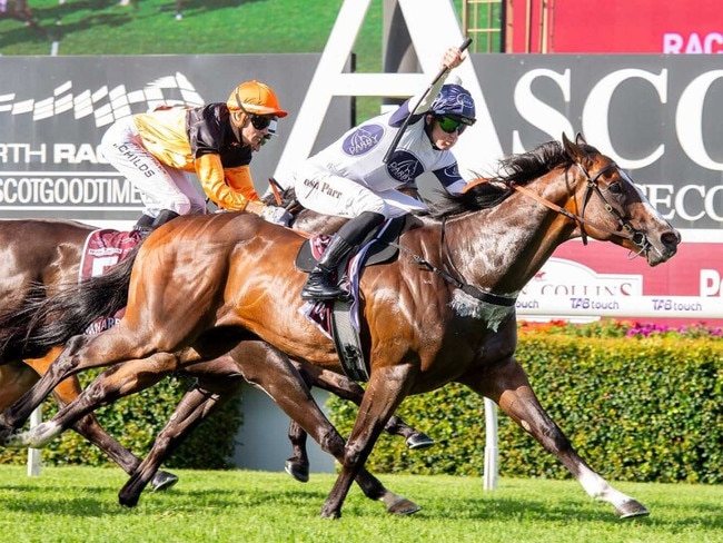 Overpass winning the Group 1 Winterbottom Stakes at Ascot Picture: Western Racepix