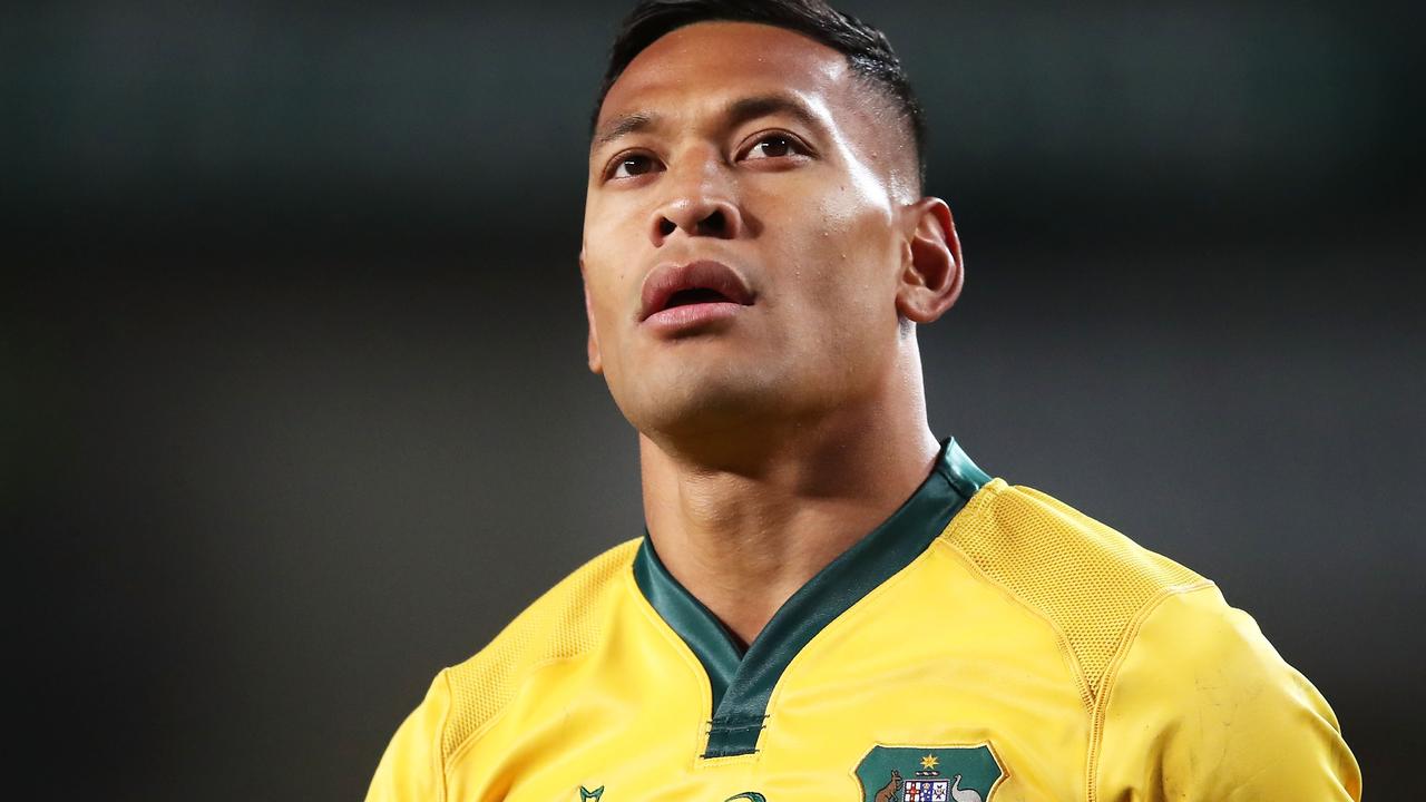 Israel Folau of the Wallabies looks on at Allianz Stadium.