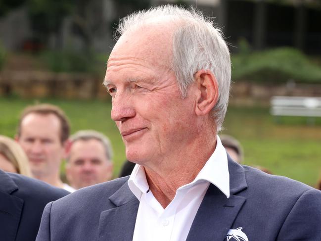 DolphinsÃ Head Coach Wayne Bennett, also there was chief executive Terry Reader and Ram Kangatharan the Budget Direct Managing Director & CEO, at Toowong, on Wednesday 18th May 2022 - Photo Steve Pohlner