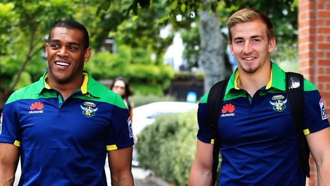 Lachlan Croker with Ken Nagas ahead of the Auckland Nines in New Zealand. pic Mark Evans