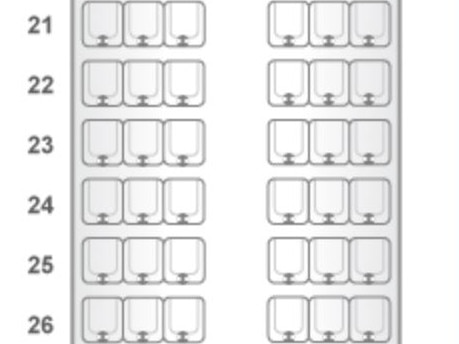 Brazilian airline Gol is removing the middle seats from its Boeing 737s on some routes. Picture: SeatGuru