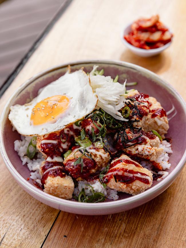 Anju's delicious and nutritious Korean Rice Bowl. Picture: Dearna Bond/DarkLab