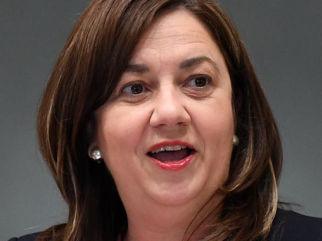 BRISBANE, AUSTRALIA - NewsWire Photos - NOVEMBER 16, 2021. Queensland Premier Annastacia Palaszczuk delivers a statement during the sitting on Parliament.Picture: NCA NewsWire / Dan Peled