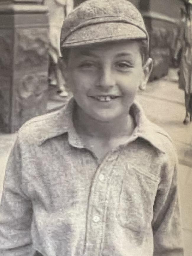 Peter Baruch as a young boy after escaping the Nazis.